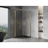 Mexen Mist halbrunde Duschkabine schwenkbar 90 x 90 cm, transparent, gold - 8A31-090-090-50-00