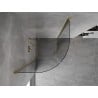 Mexen Mist halbrunde Duschkabine schwenkbar 80 x 80 cm, transparent, gold - 8A31-080-080-50-00