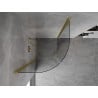 Mexen Mist Duschkabine halbrund schwenkbar 80 x 80 cm, transparent, gebürstetes Gold - 8A31-080-080-55-00