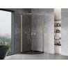 Mexen Mist Halbrunde Duschkabine schwenkbar 70 x 70 cm, transparent, gebürstetes Gold - 8A31-070-070-55-00