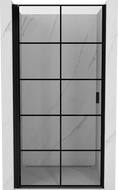 Mexen Mist-B Duschdrehtür links 80 cm, schwarzes Gitter, schwarz - 8A2-080-000-70-77-L