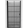 Mexen Mist-B Duschdrehtür links 100 cm, schwarzes Gitter, schwarz - 8A2-100-000-70-77-L