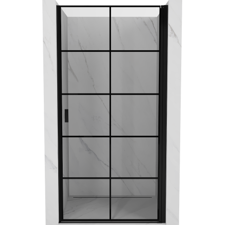 Mexen Mist-B Duschdrehtür rechts 70 cm, schwarzes Gitter, schwarz - 8A2-070-000-70-77-P