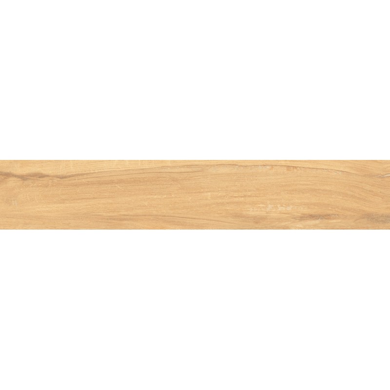 Mexen Jasperwood Beigefarbene, glasierte, rektifizierte Gresfliese G1, holzähnliche Boden- und Wandfliese 120 x 20 cm, matt