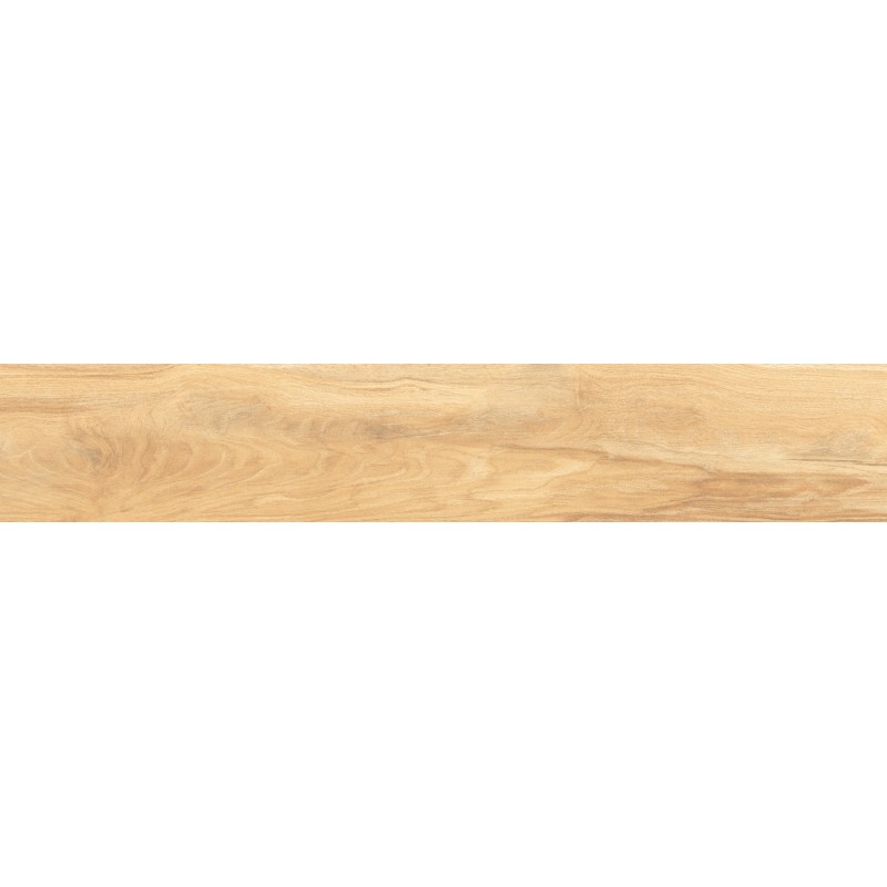 Mexen Jasperwood Beigefarbene, glasierte, rektifizierte Gresfliese G1, holzähnliche Boden- und Wandfliese 120 x 20 cm, matt