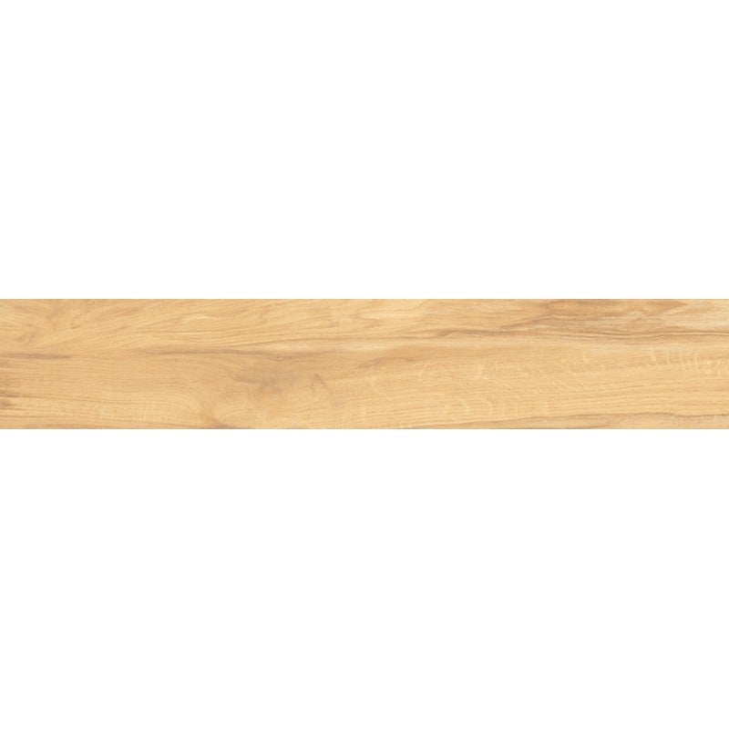 Mexen Jasperwood Beigefarbene, glasierte, rektifizierte Gresfliese G1, holzähnliche Boden- und Wandfliese 120 x 20 cm, matt