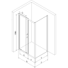Mexen Apia Duschkabine Schiebetür 100 x 100 cm, transparent, Chrom - 840-100-100-01-00