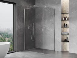 Mexen Mist-B Duschkabine zum Schwenken 90 x 80 cm, transparent, Chrom - 8A2T-090-080-01-00