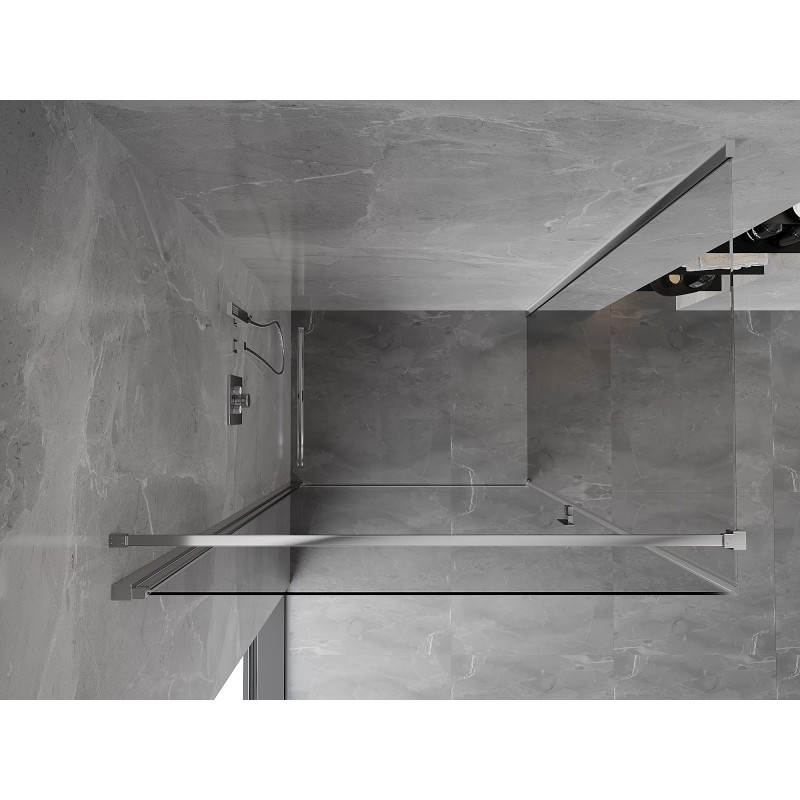 Mexen Mist-B Duschkabine, aufklappbar, 75 x 70 cm, transparent, Chrom - 8A2T-075-070-01-00