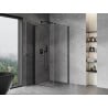 Mexen Mist-B Duschkabine schwenkbar 100 x 100 cm, transparent, schwarz - 8A2T-100-100-70-00