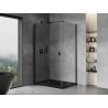 Mexen Mist-B Duschkabine schwenkbar 100 x 110 cm, transparent, schwarz - 8A2T-100-110-70-00