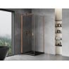 Mexen Mist-B Duschkabine mit Schwingtür 90 x 90 cm, transparent, gebürstetes Kupfer - 8A2T-090-090-65-00