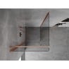 Mexen Mist-B Duschkabine mit Schwingtür 90 x 90 cm, transparent, gebürstetes Kupfer - 8A2T-090-090-65-00