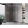 Mexen Mist-B Duschkabine schwenkbar 100 x 100 cm, transparent, gebürstetes Kupfer - 8A2T-100-100-65-00