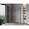 Mexen Mist-B Duschkabine klappbar 75 x 80 cm, transparent, gebürstetes Kupfer - 8A2T-075-080-65-00
