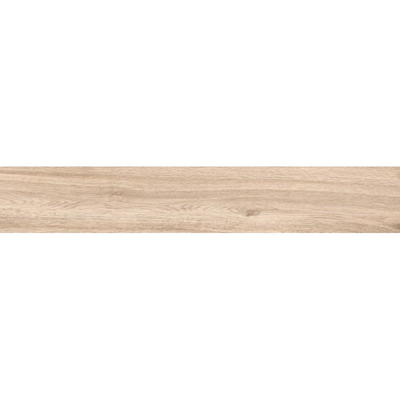 Mexen Hirera Beige glasierte rechteckige Feinsteinzeugfliese G1, holzähnliche Boden- und Wandfliese 120 x 20 cm, matt
