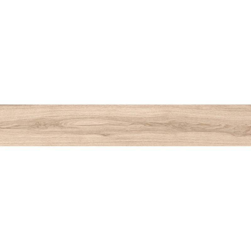 Mexen Hirera Beige glasierte rechteckige Feinsteinzeugfliese G1, holzähnliche Boden- und Wandfliese 120 x 20 cm, matt