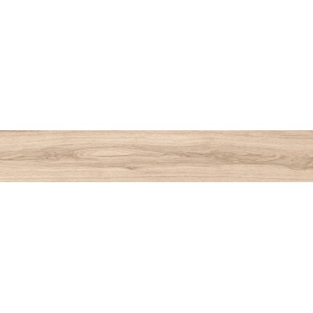 Mexen Hirera Beige glasierte rechteckige Feinsteinzeugfliese G1, holzähnliche Boden- und Wandfliese 120 x 20 cm, matt