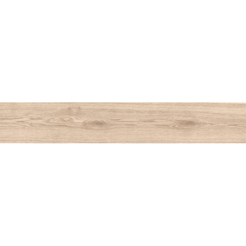 Mexen Hirera Beige glasierte rechteckige Feinsteinzeugfliese G1, holzähnliche Boden- und Wandfliese 120 x 20 cm, matt