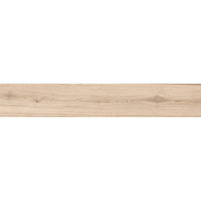 Mexen Hirera Beige glasierte rechteckige Feinsteinzeugfliese G1, holzähnliche Boden- und Wandfliese 120 x 20 cm, matt