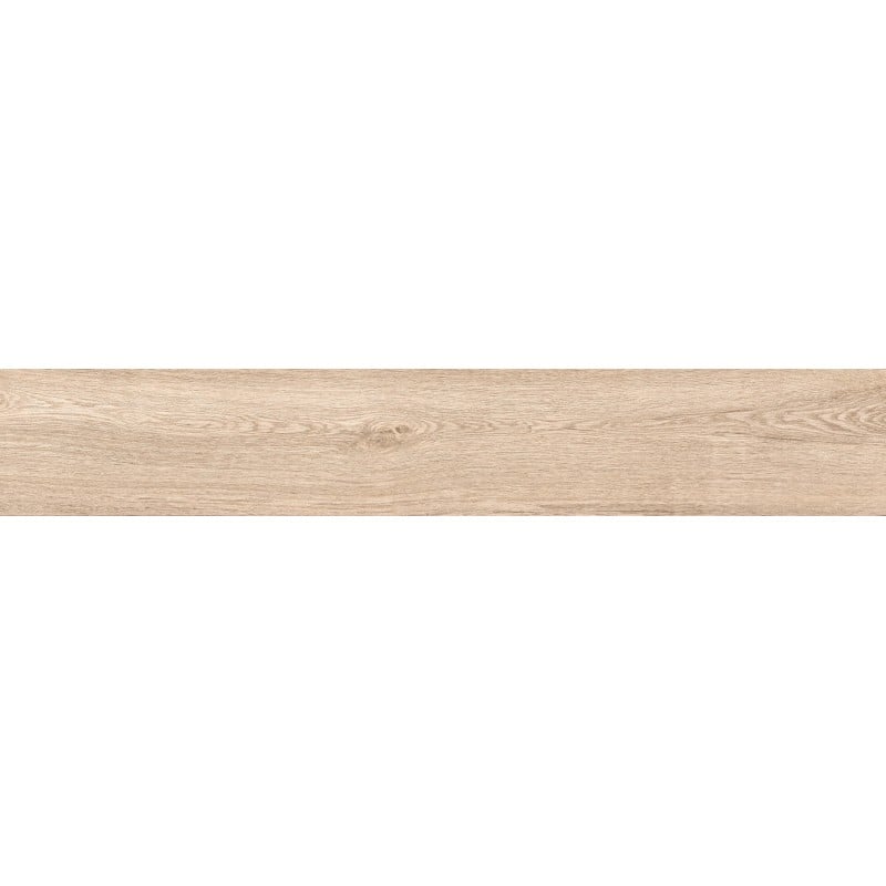 Mexen Hirera Beige glasierte rechteckige Feinsteinzeugfliese G1, holzähnliche Boden- und Wandfliese 120 x 20 cm, matt