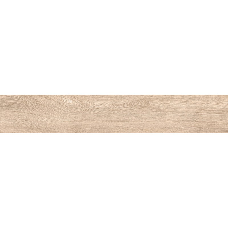 Mexen Hirera Beige glasierte rechteckige Feinsteinzeugfliese G1, holzähnliche Boden- und Wandfliese 120 x 20 cm, matt