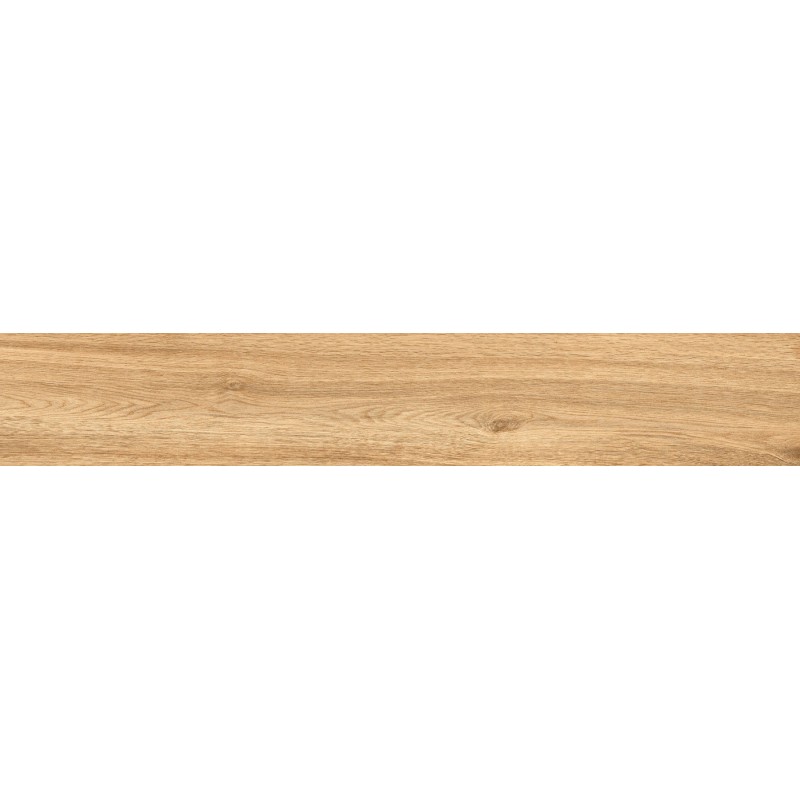 Mexen Hirera Honey glasiertes Feinsteinzeug rektifiziert G1, holzähnliche Boden- und Wandfliese 120 x 20 cm, matt
