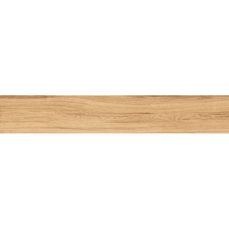Mexen Hirera Honey glasiertes Feinsteinzeug rektifiziert G1, holzähnliche Boden- und Wandfliese 120 x 20 cm, matt