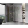 Mexen Mist-B Duschkabine schwenkbar 100 x 100 cm, transparent, gold - 8A2T-100-100-50-00