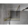 Mexen Mist-B Duschkabine schwenkbar 70 x 70 cm, transparent, gebürstetes Gold - 8A2T-070-070-55-00