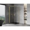 Mexen Mist-B Duschkabine zum Schwenken 75 x 75 cm, transparent, gebürstet gold - 8A2T-075-075-55-00