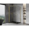 Mexen Mist-B Duschkabine mit Schwingtür 95 x 120 cm, transparent, gebürstetes Gold - 8A2T-095-120-55-00