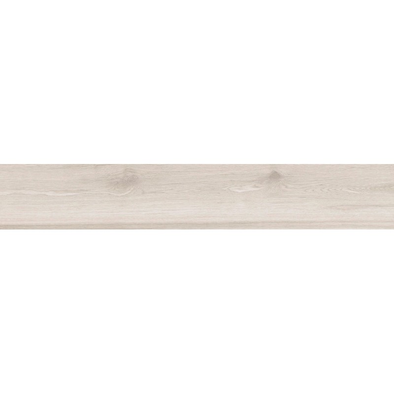 Mexen Hirera Weißes glasiertes Feinsteinzeug rek. G1, holzähnliche Boden- und Wandfliese 120 x 20 cm, matt - TL611-120-020-09