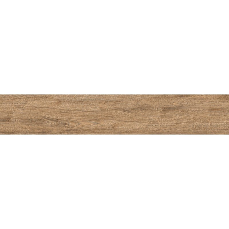 Mexen Wood Ville Braune glasiertes Feinsteinzeug rekt. G1, holzähnliche Boden- und Wandfliese 120 x 20 cm, Carving