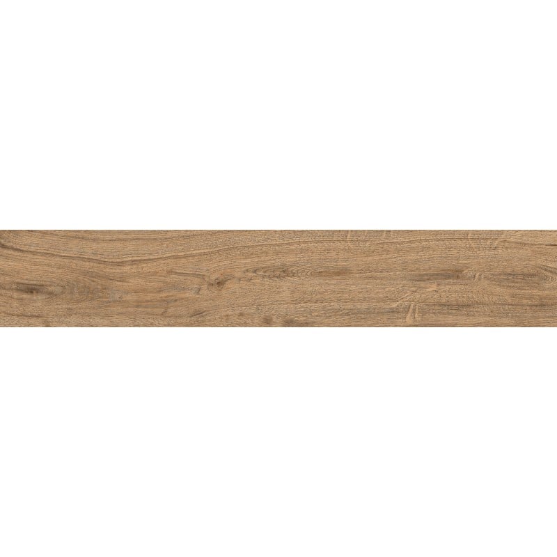 Mexen Wood Ville Braune glasiertes Feinsteinzeug rekt. G1, holzähnliche Boden- und Wandfliese 120 x 20 cm, Carving