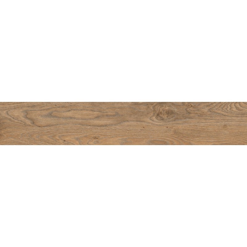 Mexen Wood Ville Braune glasiertes Feinsteinzeug rekt. G1, holzähnliche Boden- und Wandfliese 120 x 20 cm, Carving