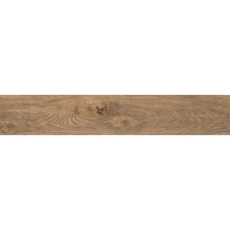Mexen Wood Ville Braune glasiertes Feinsteinzeug rekt. G1, holzähnliche Boden- und Wandfliese 120 x 20 cm, Carving