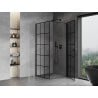 Mexen Mist-B Duschkabine rechts 70 x 70 cm, schwarzes Gitter, schwarz - 8A2T-070-070-70-77-P