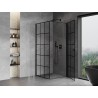 Mexen Mist-B Duschkabine rechts öffnend 80 x 80 cm, schwarz kariert, schwarz - 8A2T-080-080-70-77-P