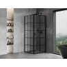 Mexen Mist-B Duschkabine rechts öffnend 80 x 80 cm, schwarz kariert, schwarz - 8A2T-080-080-70-77-P