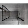 Mexen Mist-B Duschkabine schwenkbar rechts 70 x 80 cm, schwarze Gitter, schwarz - 8A2T-070-080-70-77-P