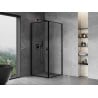 Mexen Mist-B Duschtür links 80 x 80 cm, schwarze Umrandung, schwarz - 8A2T-080-080-70-70-L