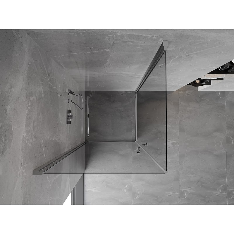 Mexen Mist-B Duo Duschkabine schwenkbar 75 x 75 cm, transparent, Chrom - 8A2-075-075-01-00