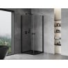 Mexen Mist-B Duo Duschkabine schwenkbar 85 x 85 cm, transparent, schwarz - 8A2-085-085-70-00