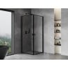 Mexen Mist-B Duo Duschkabine schwenkbar 90 x 90 cm, schwarzer Rahmen, schwarz - 8A2-090L-090P-70-70