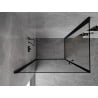 Mexen Mist-B Duo Duschkabine schwenkbar 100 x 90 cm, schwarzer Rahmen, schwarz - 8A2-100L-090P-70-70