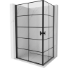 Mexen Mist-B Duo Duschkabine schwenkbar 70 x 100 cm, schwarzes Gitter, schwarz - 8A2-070L-100P-70-77