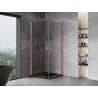 Mexen Mist-B Duo Duschkabine schwenkbar 70 x 70 cm, transparent, gebürstetes Kupfer - 8A2-070-070-65-00