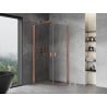 Mexen Mist-B Duo Duschkabine schwenkbar 70 x 70 cm, transparent, gebürstetes Kupfer - 8A2-070-070-65-00