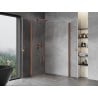 Mexen Mist-B Duo Duschkabine, schwenkbar, 100 x 90 cm, transparent, gebürstetes Kupfer - 8A2-100-090-65-00